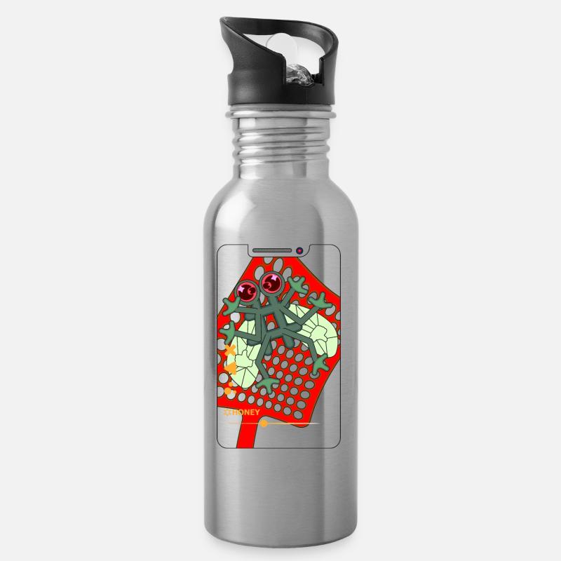FLY LIKE - Water bottle with straw - silver
