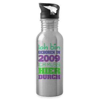 in 2009 - Water bottle with straw - silver - Right