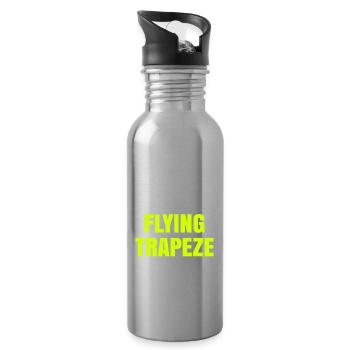 Eat Sleep Flying Trapeze Repeat Akrobat Gymnastik - Trinkflasche mit integriertem Trinkhalm - Lightsilver - Rechts