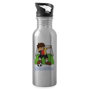 Bye Kindergarten Abschied 1. Klasse Jungs outfit - Trinkflasche mit integriertem Trinkhalm - Lightsilver - Rechts