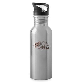 Ballet Ballerina Pole Dancer Line Dance Tap Dance - Water bottle with straw - silver - Right