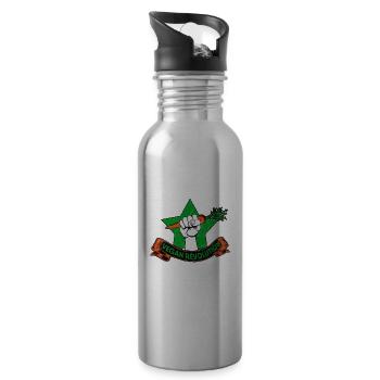 Vegan Revolution Plant Vegetarian Diet Veganism - Trinkflasche mit integriertem Trinkhalm - Lightsilver - Rechts