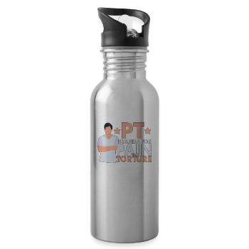 Physical Therapist Speech and Massage Therapy Chir - Trinkflasche mit integriertem Trinkhalm - Lightsilver - Rechts