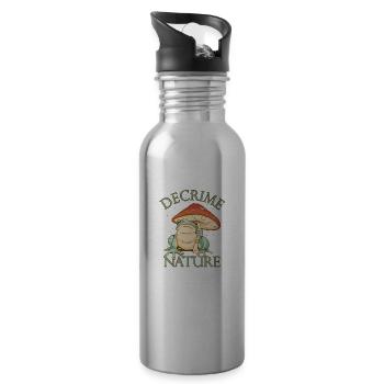 Decrime Nature Colorful Magic Mushroom Frog - Trinkflasche mit integriertem Trinkhalm - Lightsilver - Rechts