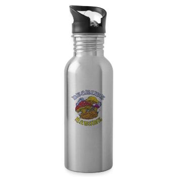 Decrime Nature Colorful Magic Mushroom Trippy - Trinkflasche mit integriertem Trinkhalm - Lightsilver - Rechts