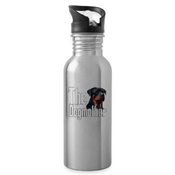 Rottweiler Dog Mom Dogmother Dogs Mommy Rottie - Trinkflasche mit integriertem Trinkhalm - Lightsilver - Rechts