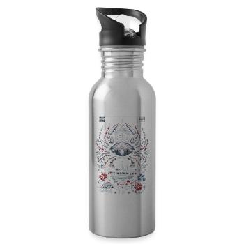 Crabbing Crew 13 - Trinkflasche mit integriertem Trinkhalm - Lightsilver - Rechts