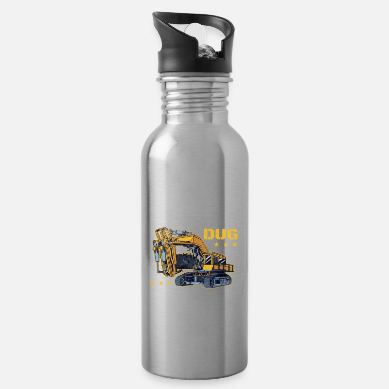 Been there dug that - Water bottle with straw - silver
