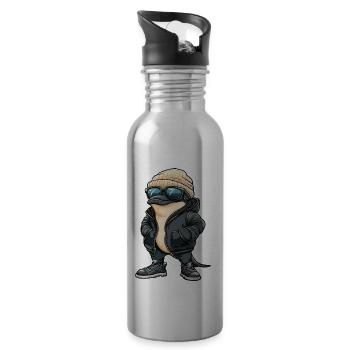 Dolphin Cool Comic - Water bottle with straw - silver - Right