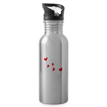Valentine's Day Valentine's Day - Water bottle with straw - silver - Right