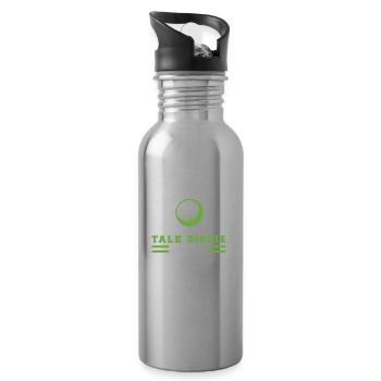 Golf Golfer Golfer Golfer Golf Course - Water bottle with straw - silver - Right