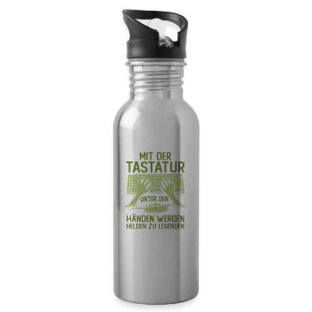 Programmierer Coder Software Entwickler - Trinkflasche mit integriertem Trinkhalm - Lightsilver - Rechts