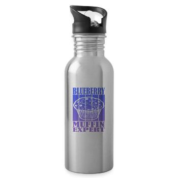 Blueberry Muffin Expert - Trinkflasche mit integriertem Trinkhalm - Lightsilver - Rechts