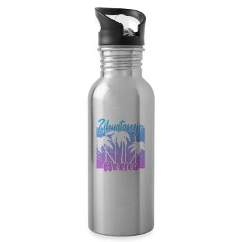 Zihuatanejo Mexico - Trinkflasche mit integriertem Trinkhalm - Lightsilver - Rechts