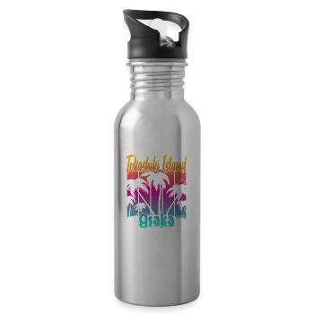 Tokashiki Island Osaka - Trinkflasche mit integriertem Trinkhalm - Lightsilver - Rechts