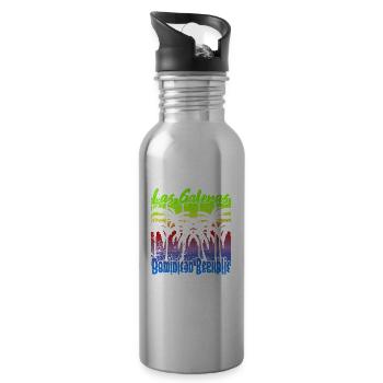 Las Galeras Dominican Republic - Trinkflasche mit integriertem Trinkhalm - Lightsilver - Rechts