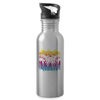 Montego Bay Jamaïque - Gourde avec paille intégrée - argent clair - Droite