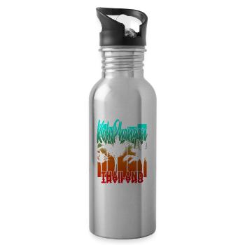 Koh Phangan Thaïlande - Gourde avec paille intégrée - argent clair - Droite