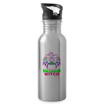 Halloween - Trinkflasche mit integriertem Trinkhalm - Lightsilver - Rechts