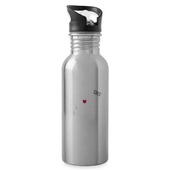 Halloween - Water bottle with straw - silver - Right