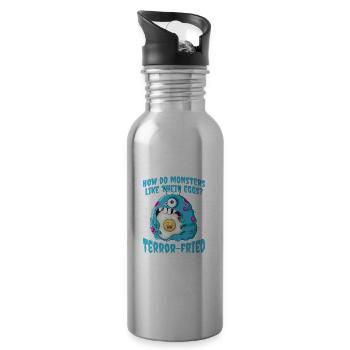 Halloween - Water bottle with straw - silver - Right