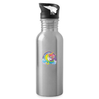 Biology Biologist Unicorn Molecular Biologist - Water bottle with straw - silver - Right