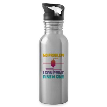 3D Drucker 3d Druck - Trinkflasche mit integriertem Trinkhalm - Lightsilver - Rechts