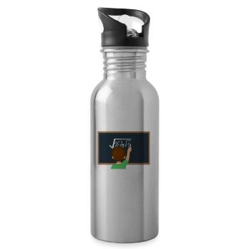 Math Calculus Pi - Water bottle with straw - silver - Right