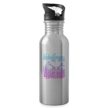 Koh Samui Thailand Bophut Beach - Water bottle with straw - silver - Right