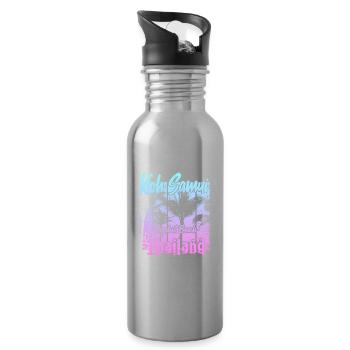 Koh Samui Thailand Bophut Beach - Water bottle with straw - silver - Right
