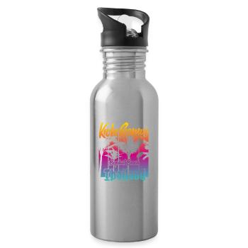 Koh Samui Thailand Bophut Beach - Water bottle with straw - silver - Right