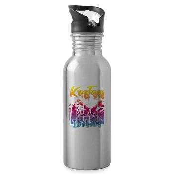 Ko Tao Sairee Beach Thailand - Trinkflasche mit integriertem Trinkhalm - Lightsilver - Rechts