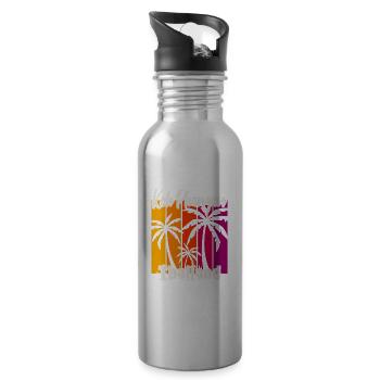 Koh Phangan Thaïlande - Gourde avec paille intégrée - argent clair - Droite