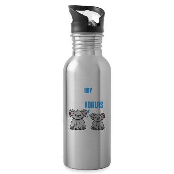 Animal Lovers Australia Animal Boys Cadeau Koala - Gourde avec paille intégrée - argent clair - Droite