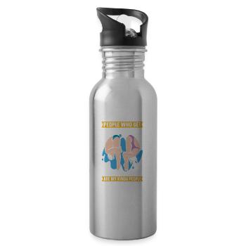 Turmspringen Turmspringer - Trinkflasche mit integriertem Trinkhalm - Lightsilver - Rechts