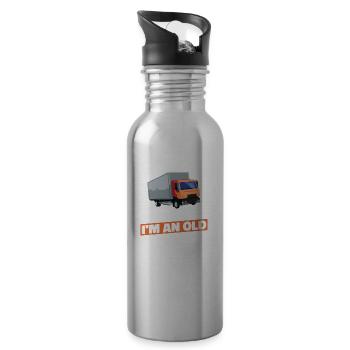 Truck Driver Trucker Truck Driver Funny - Water bottle with straw - silver - Right