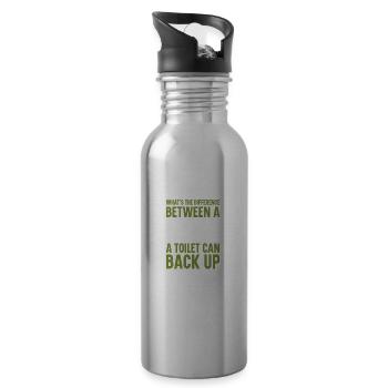 Truck Driver Trucker Truck Driver Funny - Water bottle with straw - silver - Right