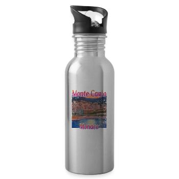 Monte Carlo Sunset - Water bottle with straw - silver - Right