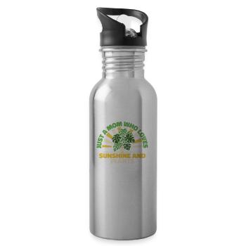 Hobby Jardinier Jardin Mère Horticulture Maman - Gourde avec paille intégrée - argent clair - Droite