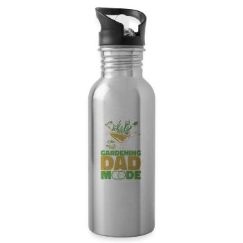 Hobbygärtner Garten Vater Gärtnerischer Vater - Trinkflasche mit integriertem Trinkhalm - Lightsilver - Rechts