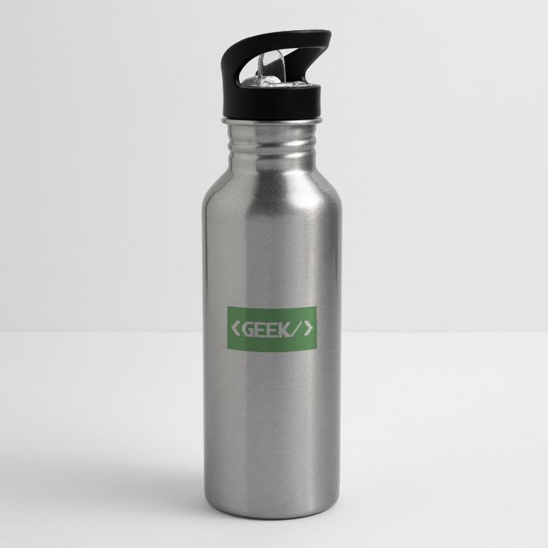 Developer Coder Programmer Geek Water bottle with straw