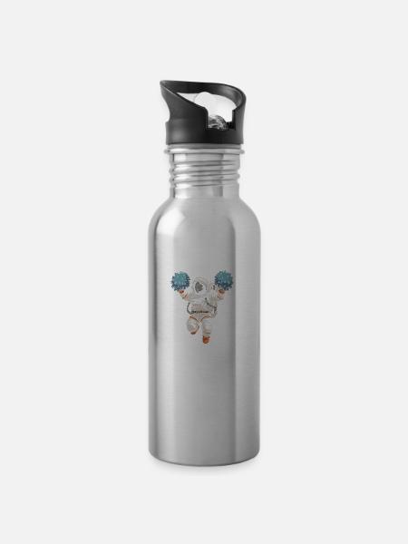 Cheerleader Cheerleading Astronaut - Trinkflasche mit integriertem Trinkhalm - 