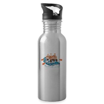 Rafting - Water bottle with straw - silver - Right