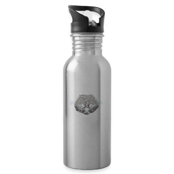 Physics Phyker Cat Quantum Physics - Water bottle with straw - silver - Right