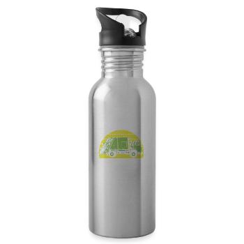 Truck Driver Trucker Truck Driver Funny - Water bottle with straw - silver - Right