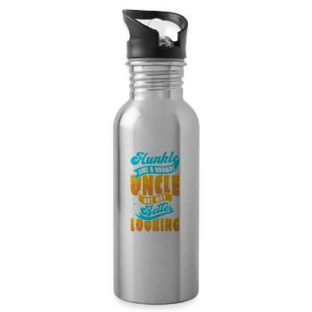 uncle - Water bottle with straw - silver - Right