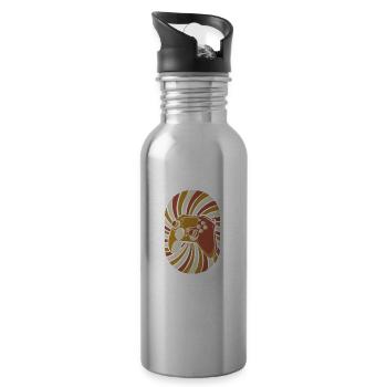 Gamer Gaming - Trinkflasche mit integriertem Trinkhalm - Lightsilver - Rechts