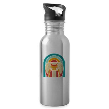 Gamer Gaming - Water bottle with straw - silver - Right