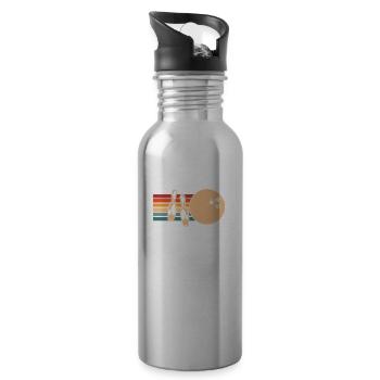 Bowling Bowlen Bowler - Water bottle with straw - silver - Right