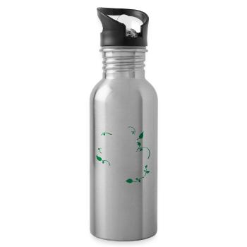 Seien Sie freundlich zu Ihrem Verstand Bewusstsein für psychische Gesundheit - Trinkflasche mit integriertem Trinkhalm - Lightsilver - Rechts